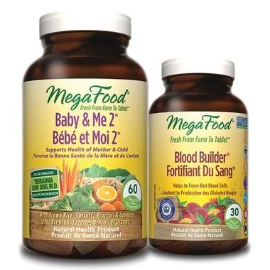 MegaFood Baby & Me 2 With FREE Blood Builder (60 + 30 Tablets)