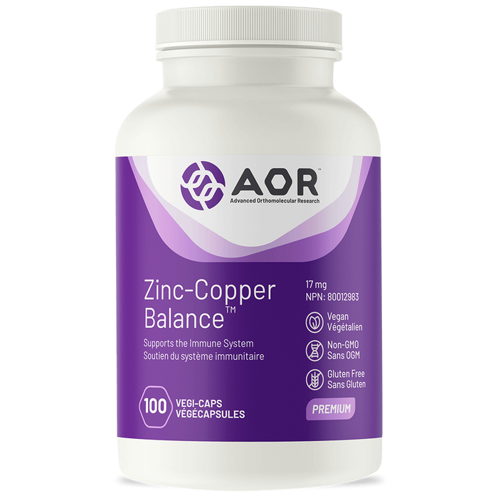 AOR Zinc-Copper Balance 17 mg (100 VCaps)