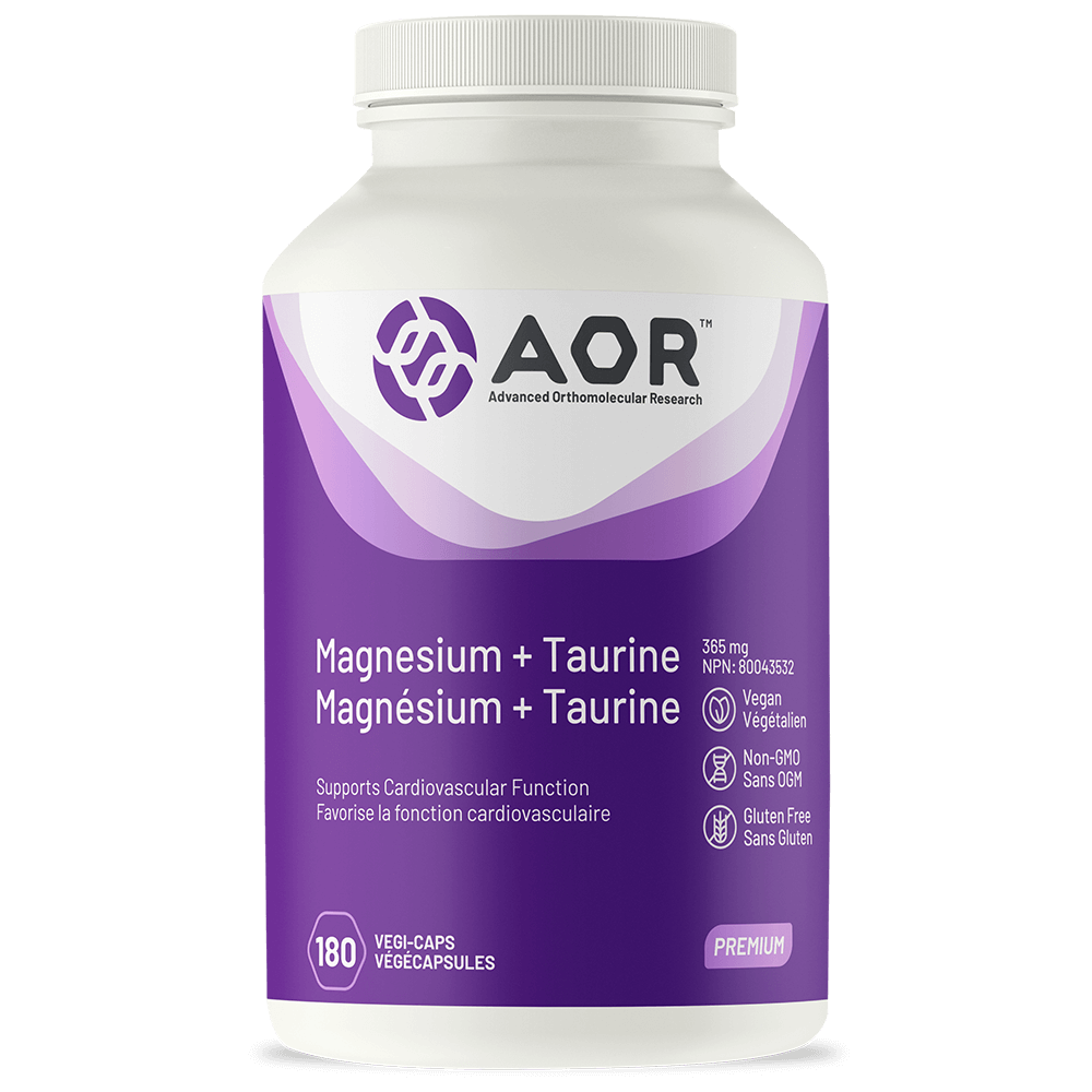 AOR Magnesium + Taurine 365 mg (180 VCaps)