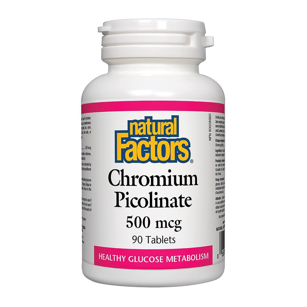 Natural Factors Chromium Picolinate 500 mcg (90 Tablets)