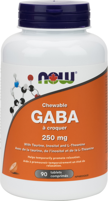 NOW Chewable GABA 250 mg (90 Tablets)