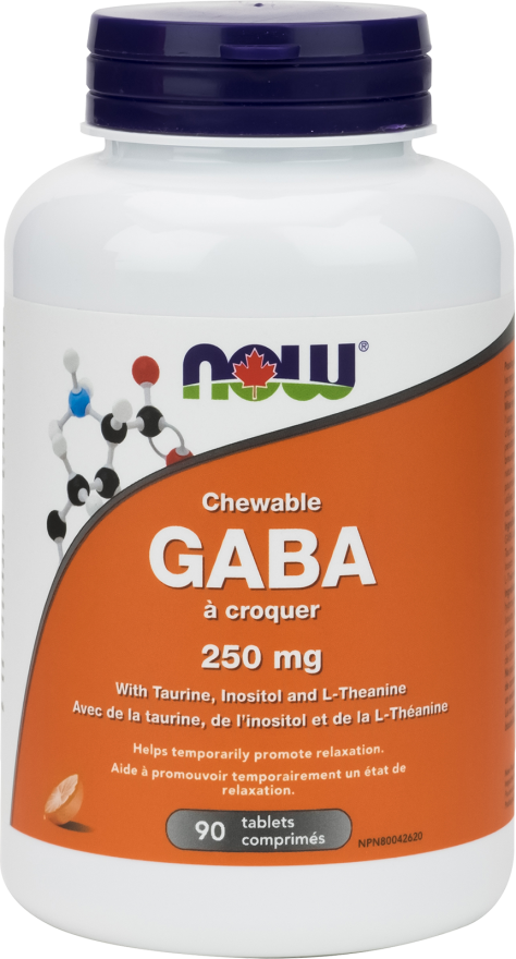 NOW Chewable GABA 250 mg (90 Tablets)